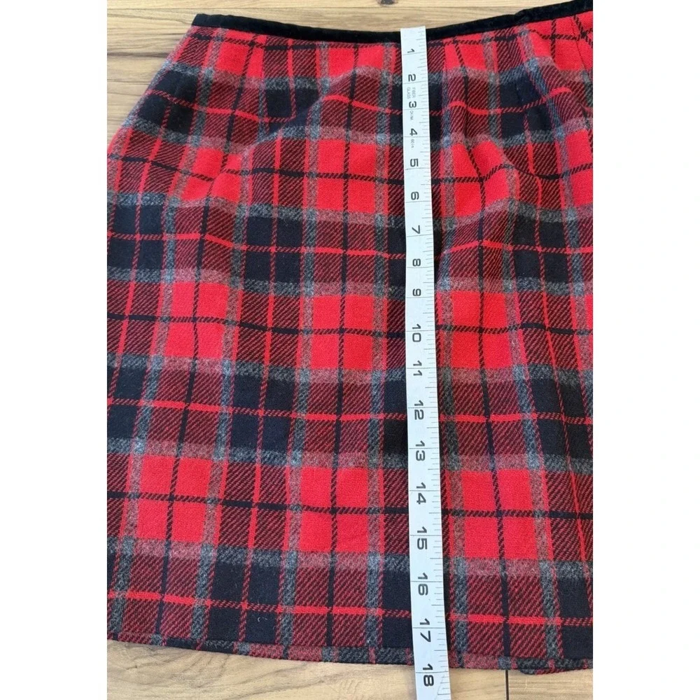Lizsport Y2k Preppy Academia Plaid Wool Blend Skirt Schoolgirl Sz 6 Lined Tartan